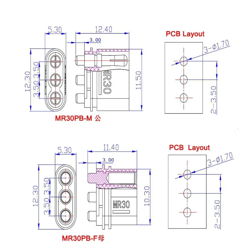 1 Stück AMS XT60H-F/M Modellflugzeug-Stecker Xt90-Verbinder Xt150 Lithium-Batterie Stecker und Buchse zum Laden Xt30u – Detail 1