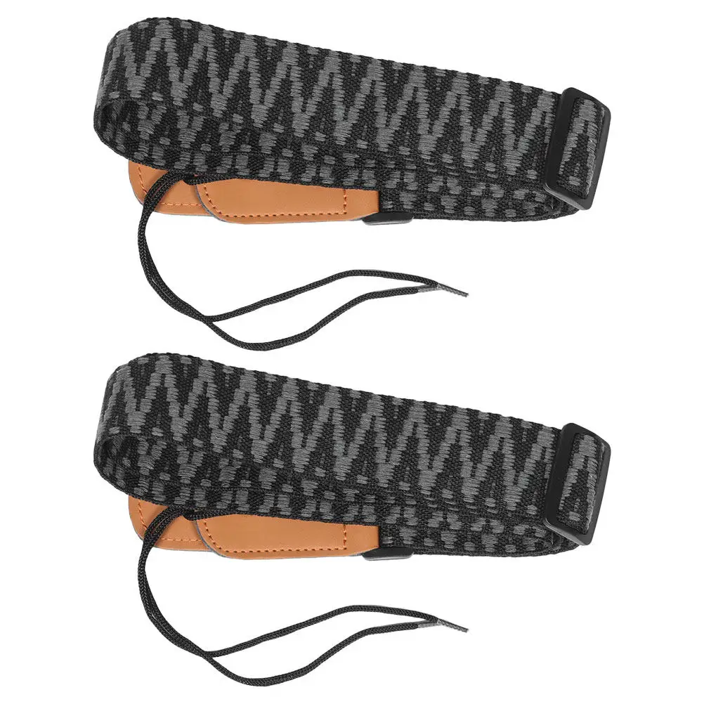 2Pcs Decorative Nylon Ukulele Strap Adjustable for All Ages Comfortable Ergonomic Fit Secure Instrument Carry Outdoor Indoor Use
