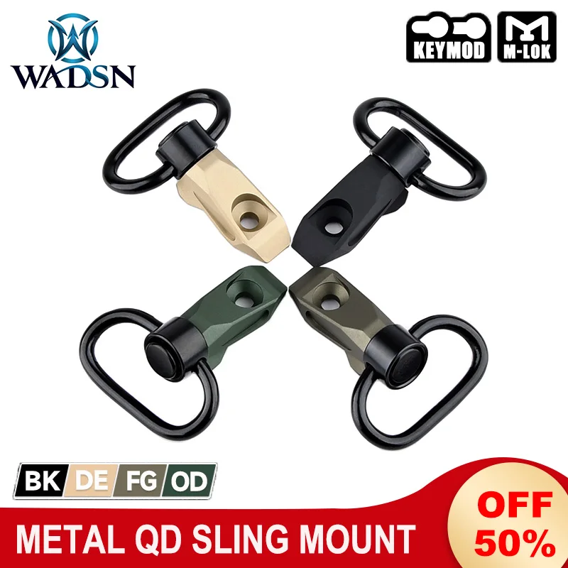 WADSN QD Angled Sling Mount Metal Slings Adapter For M-LOK Keymod Base Tactical Quick Release Buckle Accessories