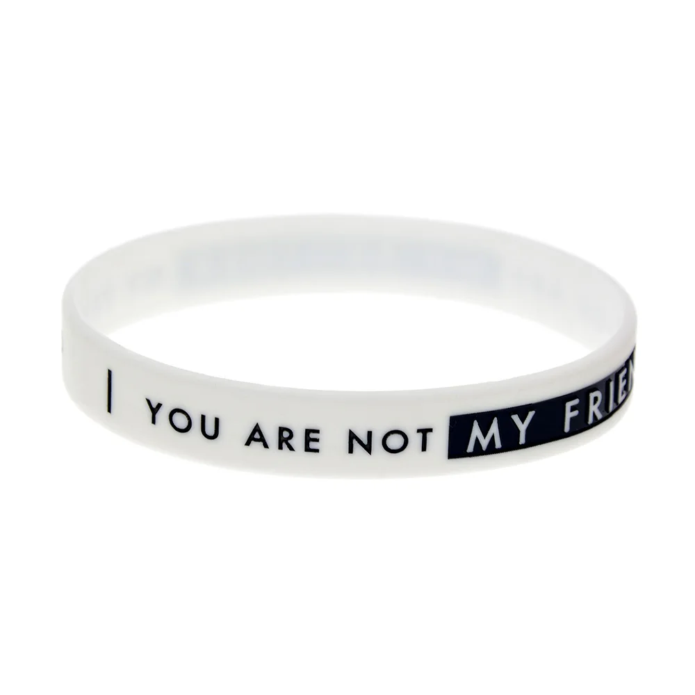 1 PC Du bist nicht mein Freund, du bist mein Bruder Silikonarmband Junggesellenabschied Sportteam Männer-Treffen Armreif – Detail 3