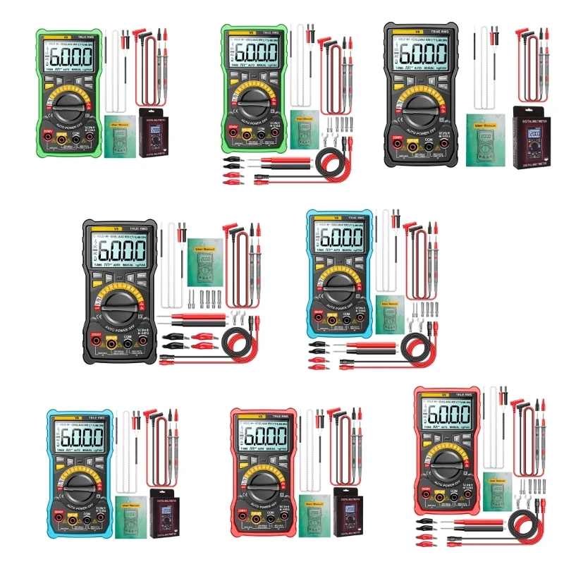 

2000V Digital Multimeter 6000 Counts TRMS Auto-Ranging Volt-Meter Ammeter NCV- 85AC