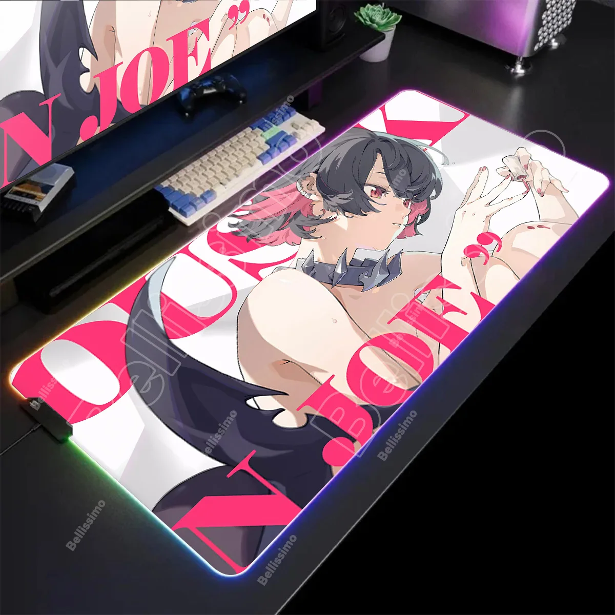 

Large Zenless Zone Zero Mouse Pad Led Rgb Mousepad Luminescence Mouse mat Computer Laptop Game Accessory Pasd PC Gaming Desk Mat