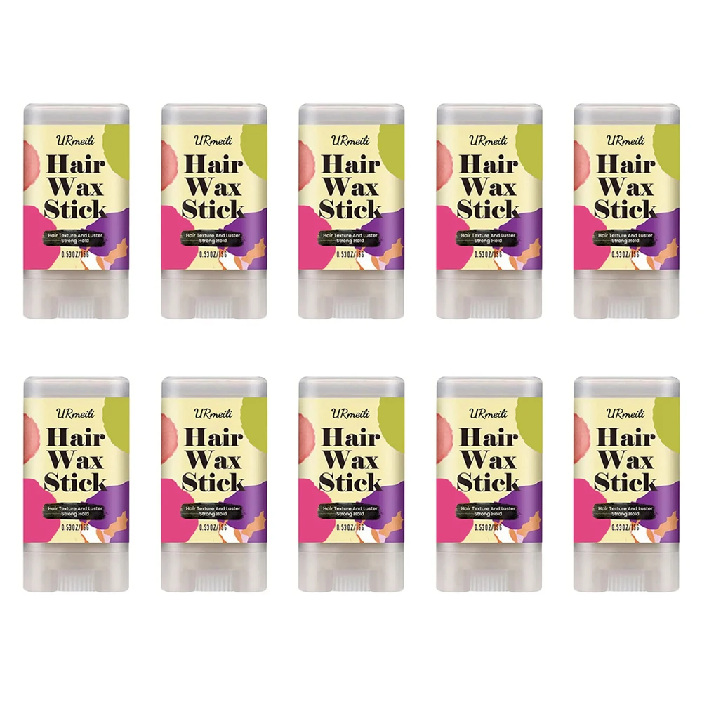 

10-Pack Mini Hair Wax Sticks Long-Lasting Fragrance Strong Fixation Neat Hair Travel-Friendly Portable Hair Styling Products