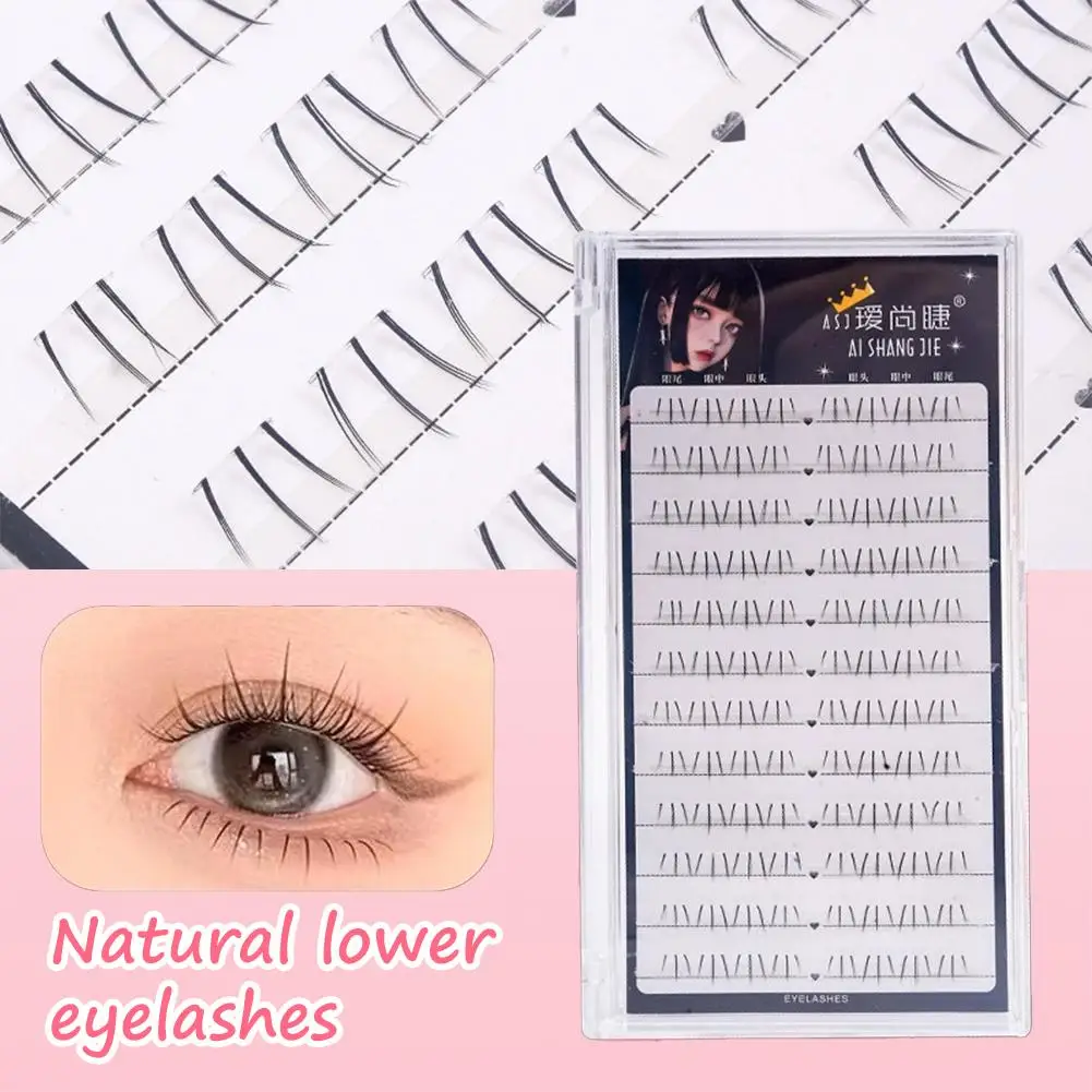 Ciglia inferiori autoadesive Air Fairy segmentate naturali sotto le ciglia Strumento per il trucco delle ciglia Ciglia finte per principianti