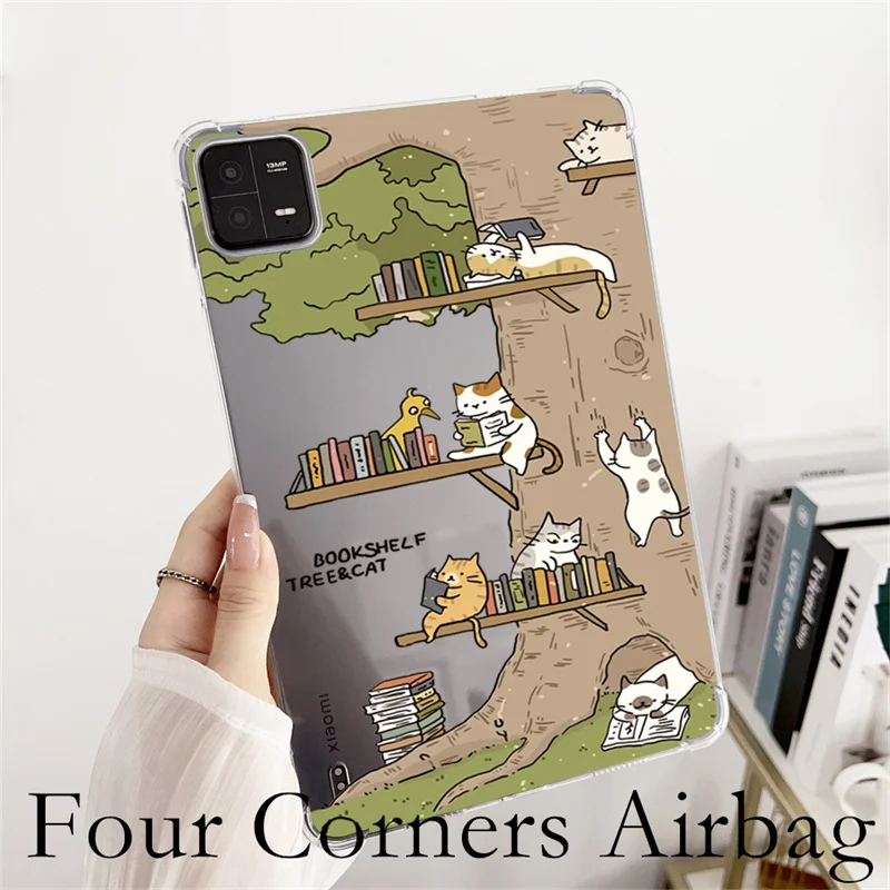 For Funda Xiaomi Pad 6 Case for Xiaomi Mi Pad 5 6 Pro 11 Inch Redmi Pad SE 2023 10.6 Case Funny Leisure Cats Soft Clear Cover