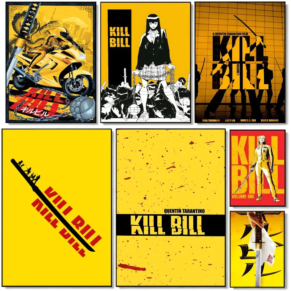 Anime Kill Bill Poster High Quality Print Waterproof Wall Art Sticker For Bar Living Room Decor Gift