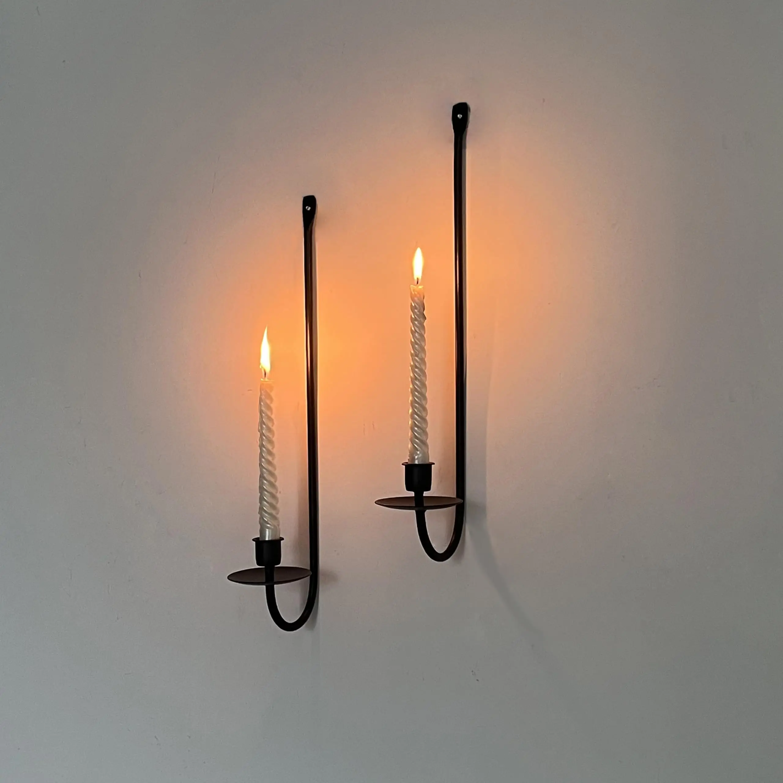 Metal wall Candle holder 2-piece wall mounted candle holder Modern wall candle wall lamp hanging living room farmhouse fireplace