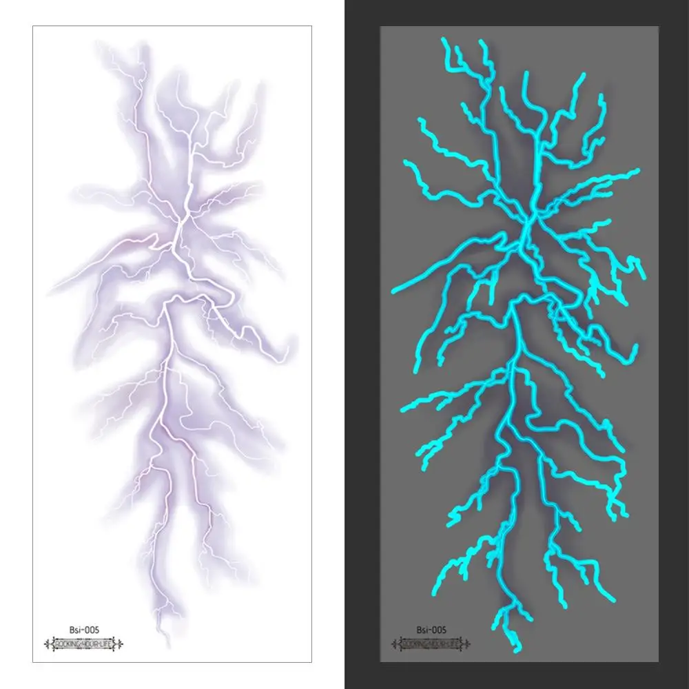 2025 ليلة ضوء فتاة مجموعة نمط الوشم ملصق خلية ملصقات محاكاة سفينة الوشم مضيئة ملصق الدم C8D5