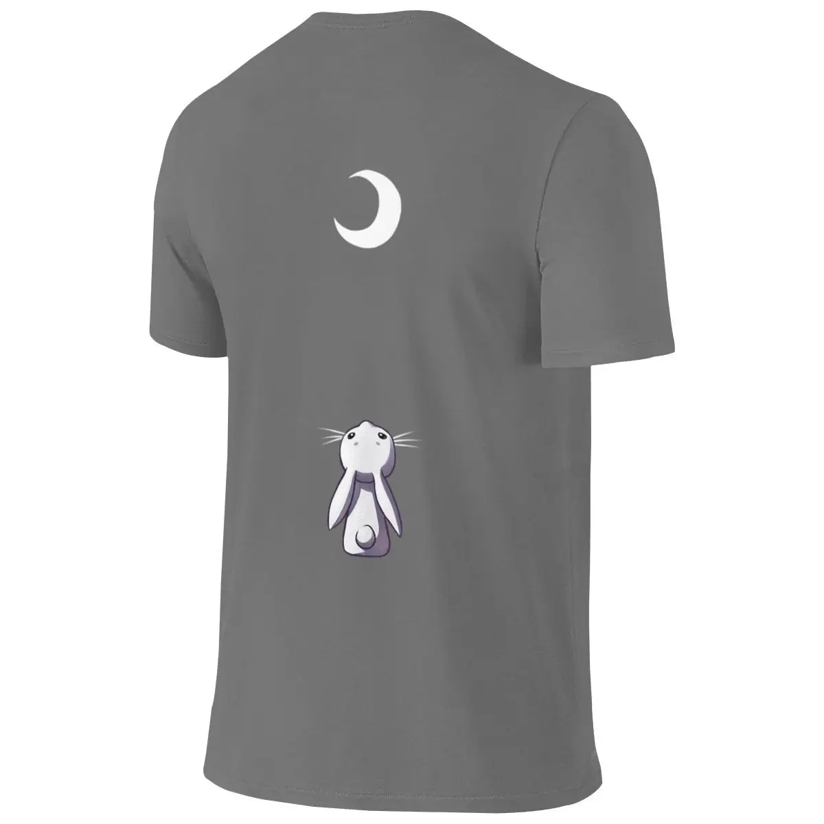 Moon Bunny Sweat-Absorbing Reversible T-shirt Street Trendy Cool High-Definition Printing Tee