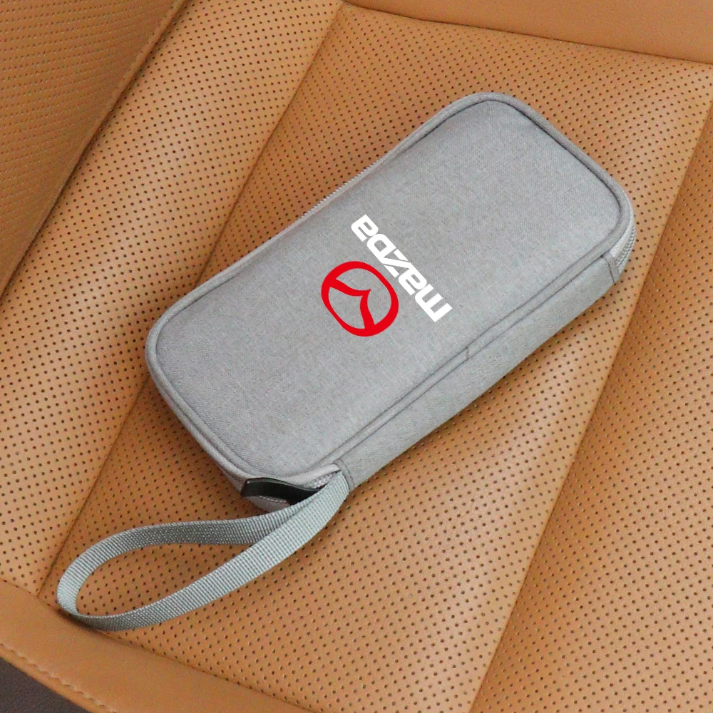 1PCS Portable Car Travel Storage Bag Car Badge Organize Bag For Mazda 3 Alexa CX4 CX5 CX8 2 6 BL BM GJ CX-5 CX5 CX-3 CX3 CX9 CX7