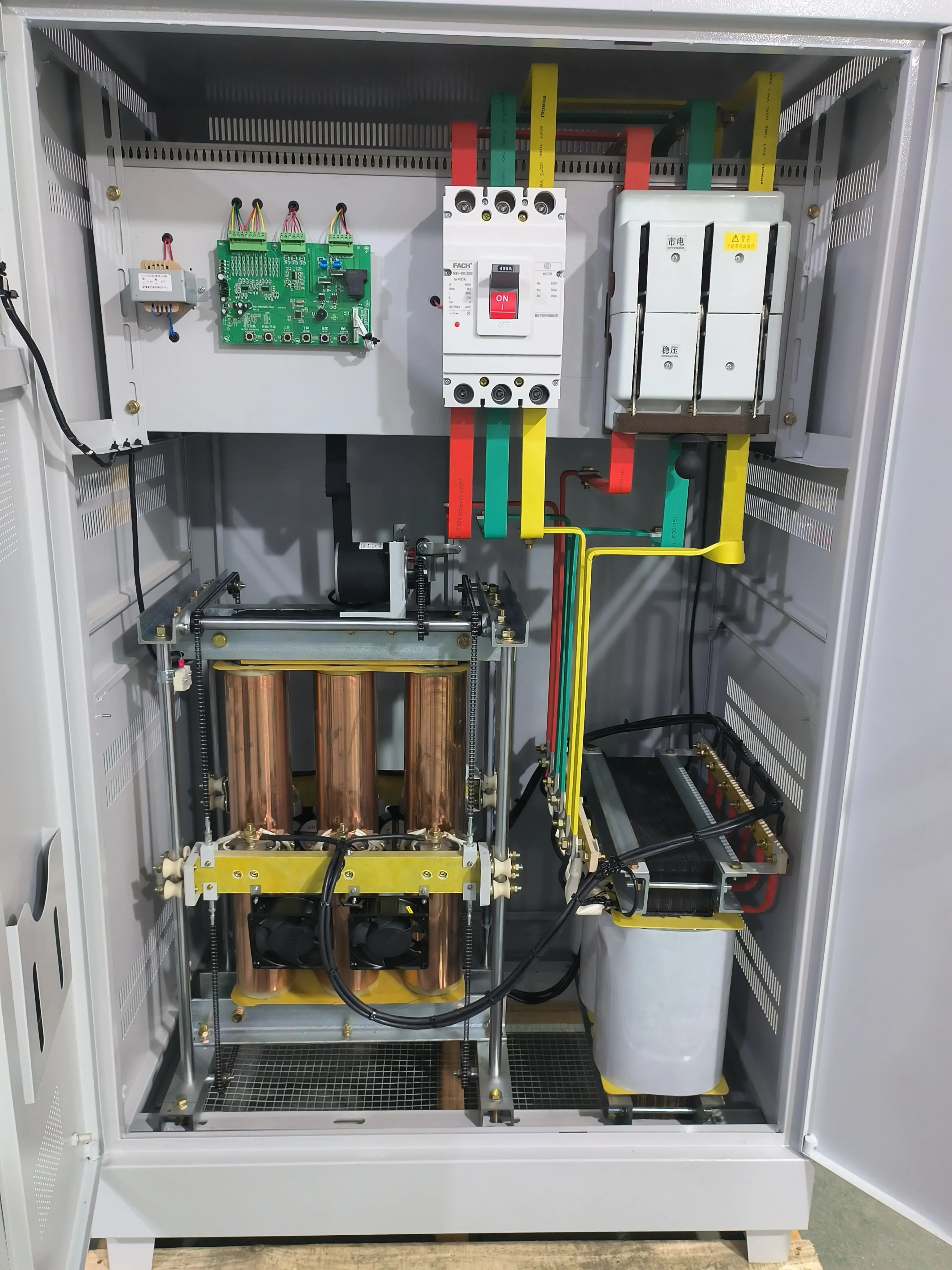 3 المرحلة 380 فولت Avr 300kva 200kva 120kva 100kva منظم جهد كهربائي أوتوماتيكي 100 Kva مثبت صناعي 90kva