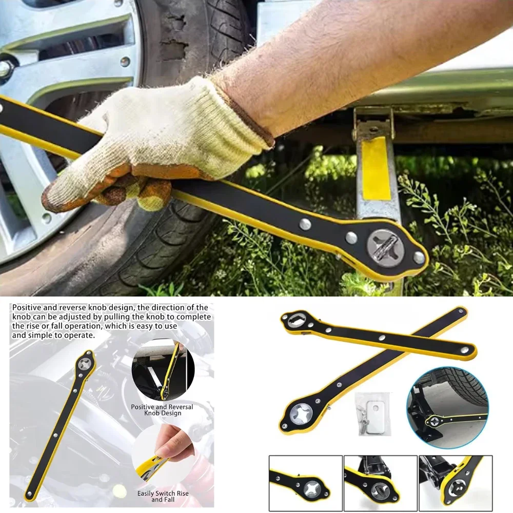 Auto Labor Saving Jack Ratchet Wrench Tire Jack Removal Wrench Cross car Labor Saving Wrench Rocker Arm