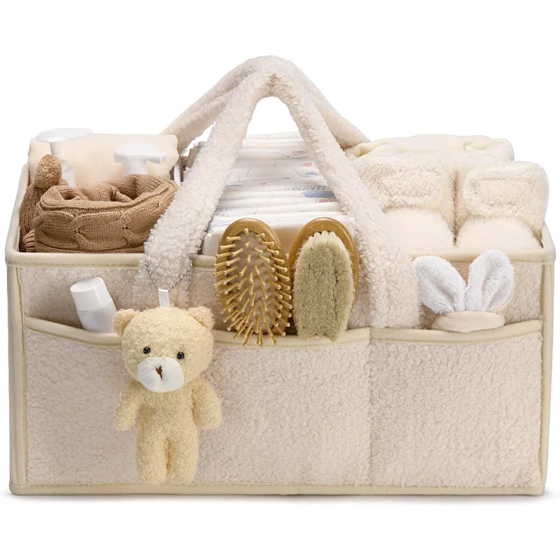 2025 Plush Baby Diaper Storage Bag Diaper Storage Bag Large Capacity Travel Mommy Bag