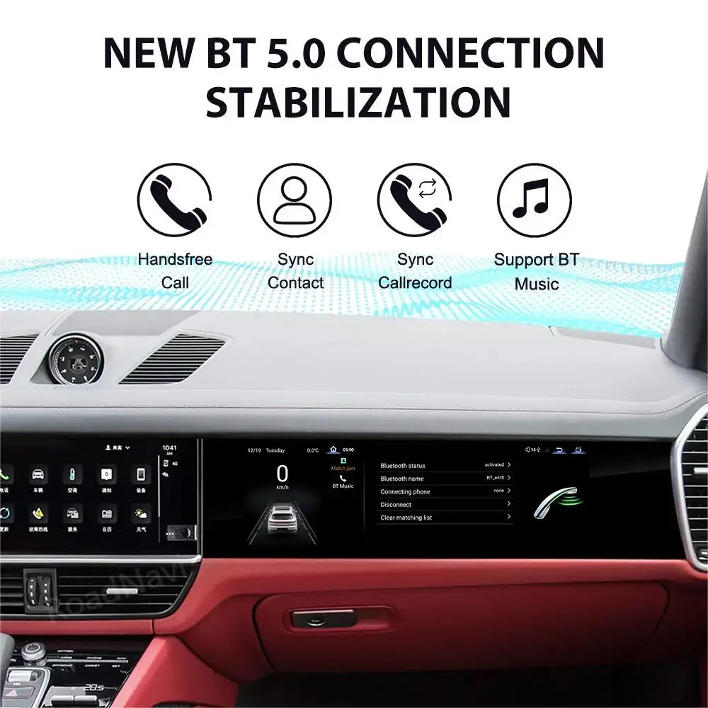 شاشة ترفيهية للركاب مقاس 16 بوصة مع راديو السيارة مع Carplay لبورشه كايين 2018-2023