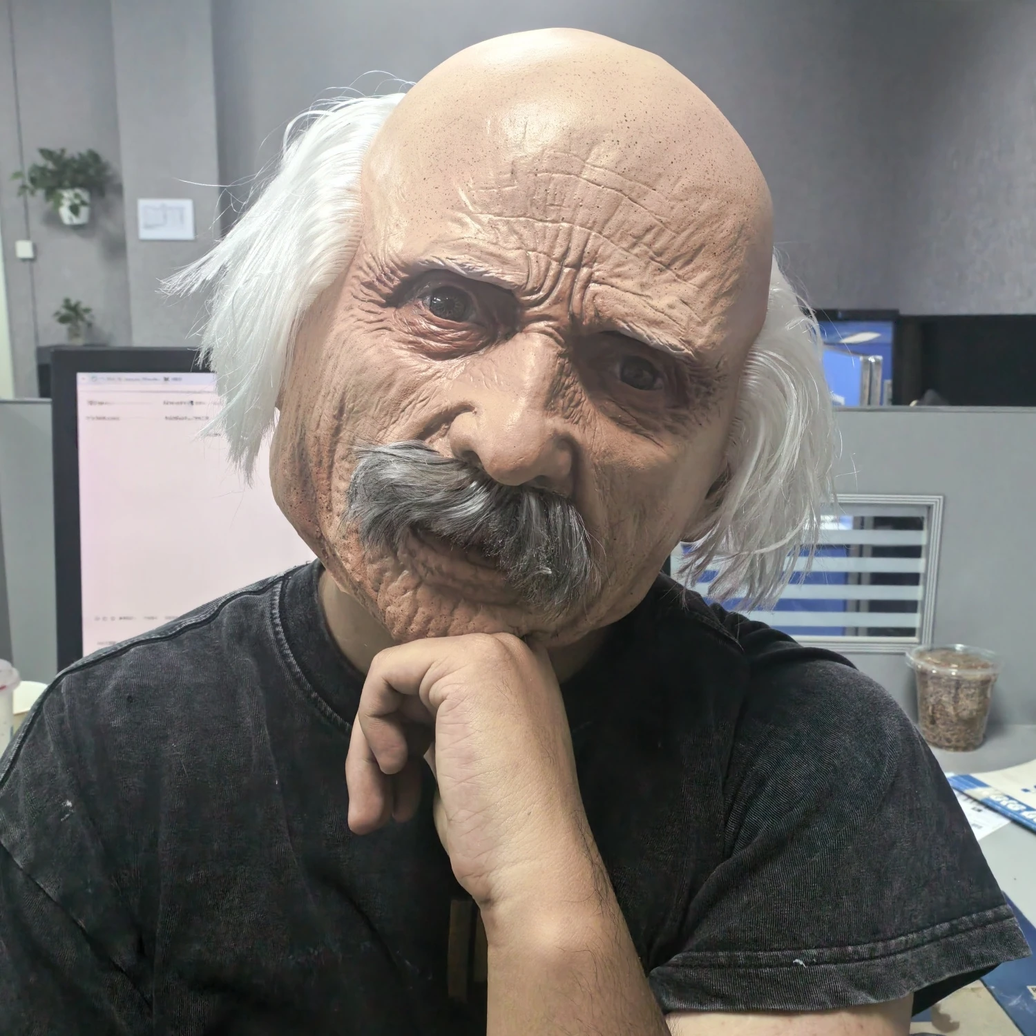 

Взрослая лысая маска старика на всю голову с белыми волосами для вечеринки знаменитостей, аксессуар для косплея, костюм дедушки с париком и бородой