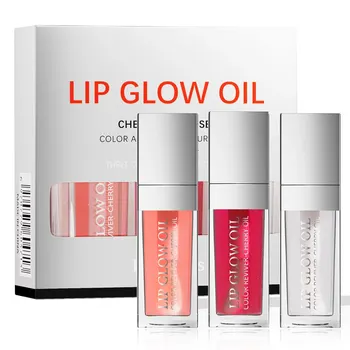 Crystal Jelly Moisturizing Lip Oil Set Plumping Lip Gloss Makeup Sexy Plump Lip Glow Oil…