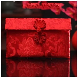 Chinese Traditional Money Gift Red Envelopes Brocade Wedding Invitation Card Bag New Year Spring Festival Hongbao Red Packets