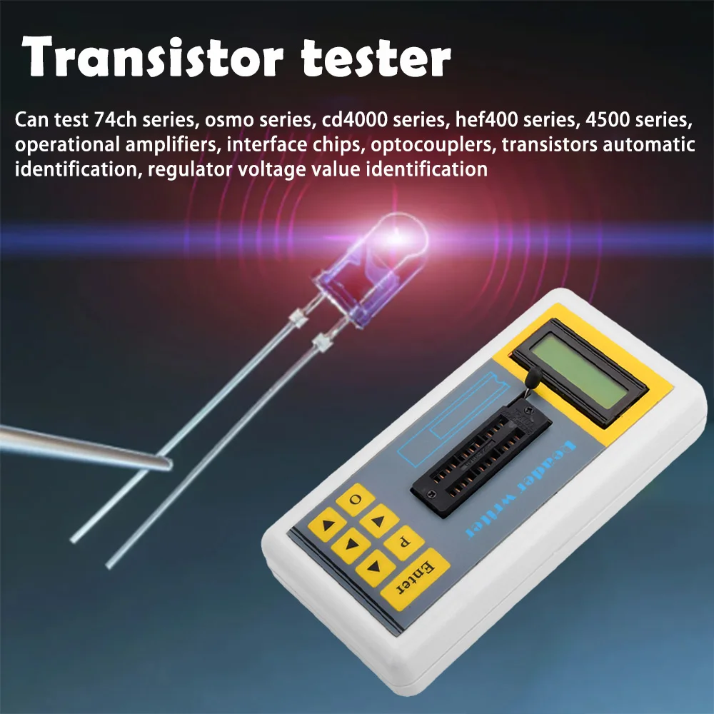 Integrated Circuit IC Chip Tester Digital Transistor Tester Diode Triode Tester Resistor Inductor Automatic Checker Detector