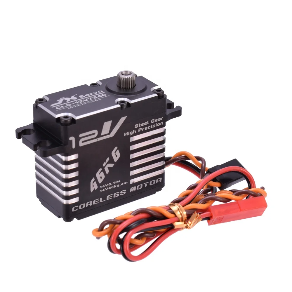 JX Servo CLS-12V7346 46KG 12V Digital Coreless Steel Gear Servo for RC Car Robot Helicopter Boat Airplane