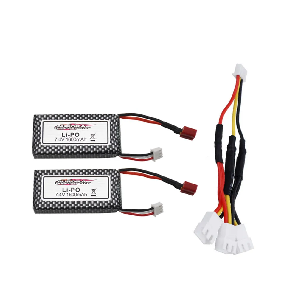 7,4 V 1600 mAh Lipo-Akku für XINLEHONG 9125 144001 RC-Spielzeug Auto-Ersatzteile 2S 7,4 V Batterien für 9125