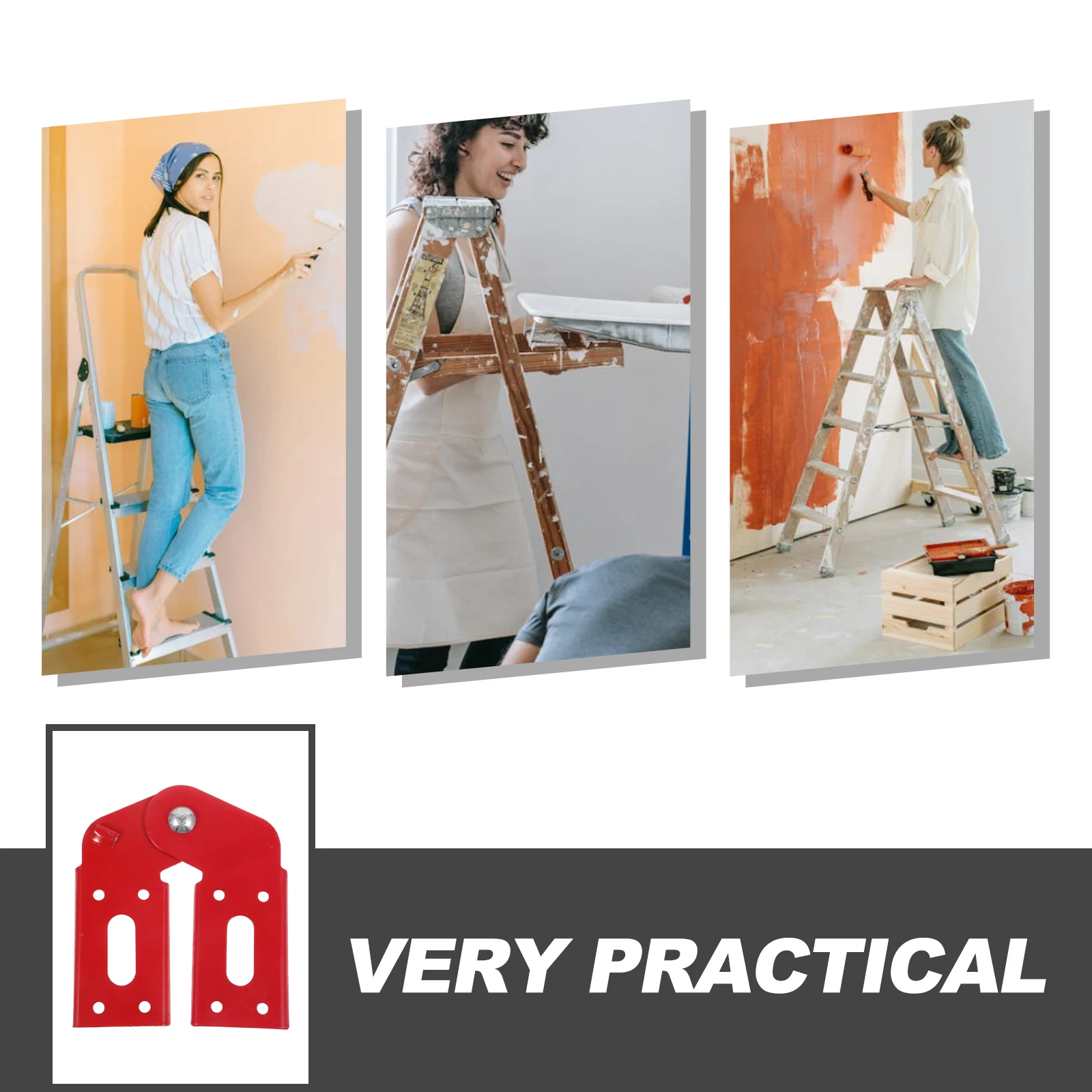 2pcs Heavy Hinge For Step Hinge Attic Attachment Attic Iron Step Ladder Joint Replacement Kit Ladder Accessories