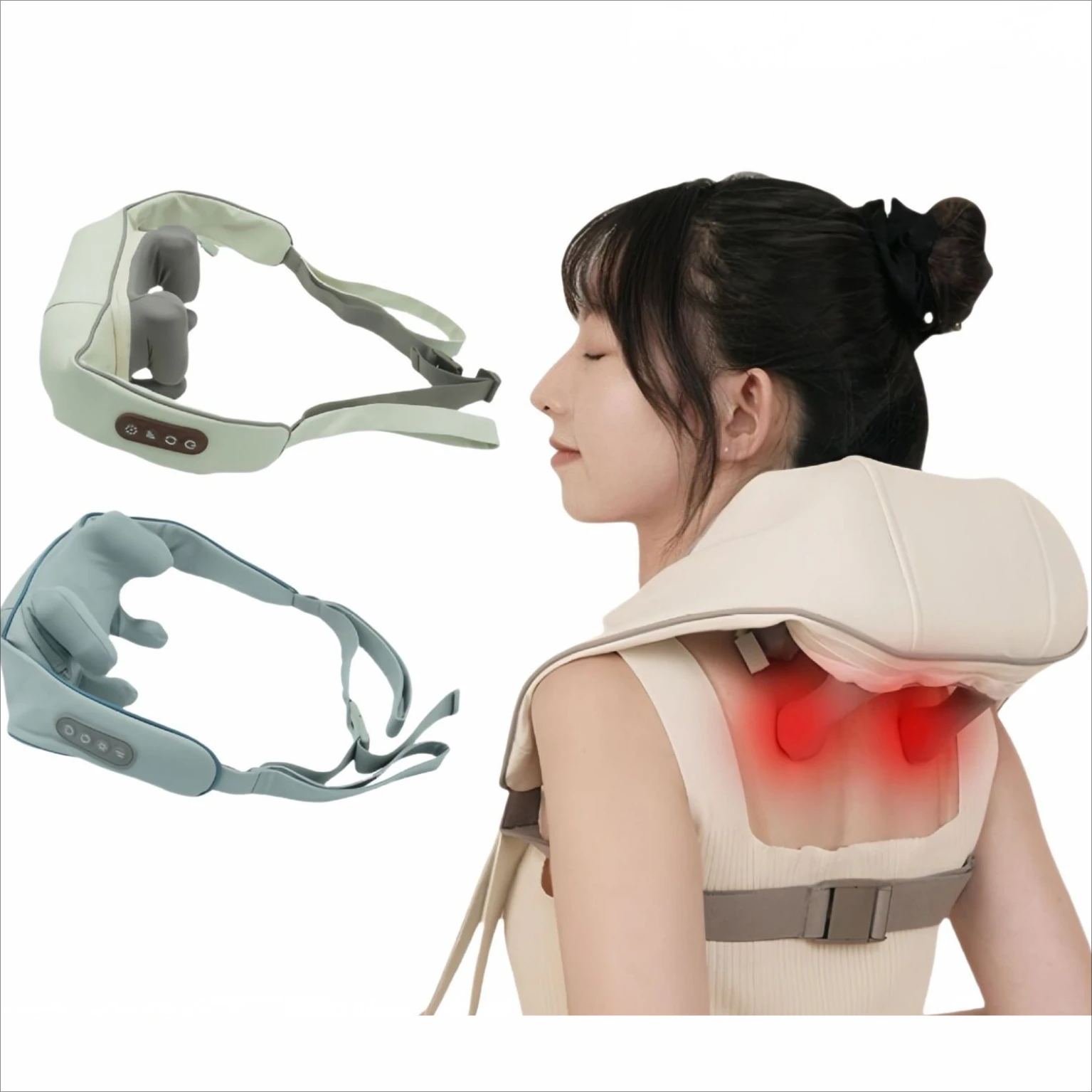

Wireless Neck And Back Massager Neck And Shoulder Kneading Massage Shawl Neck Cervical Relaxing Trapezius Massager