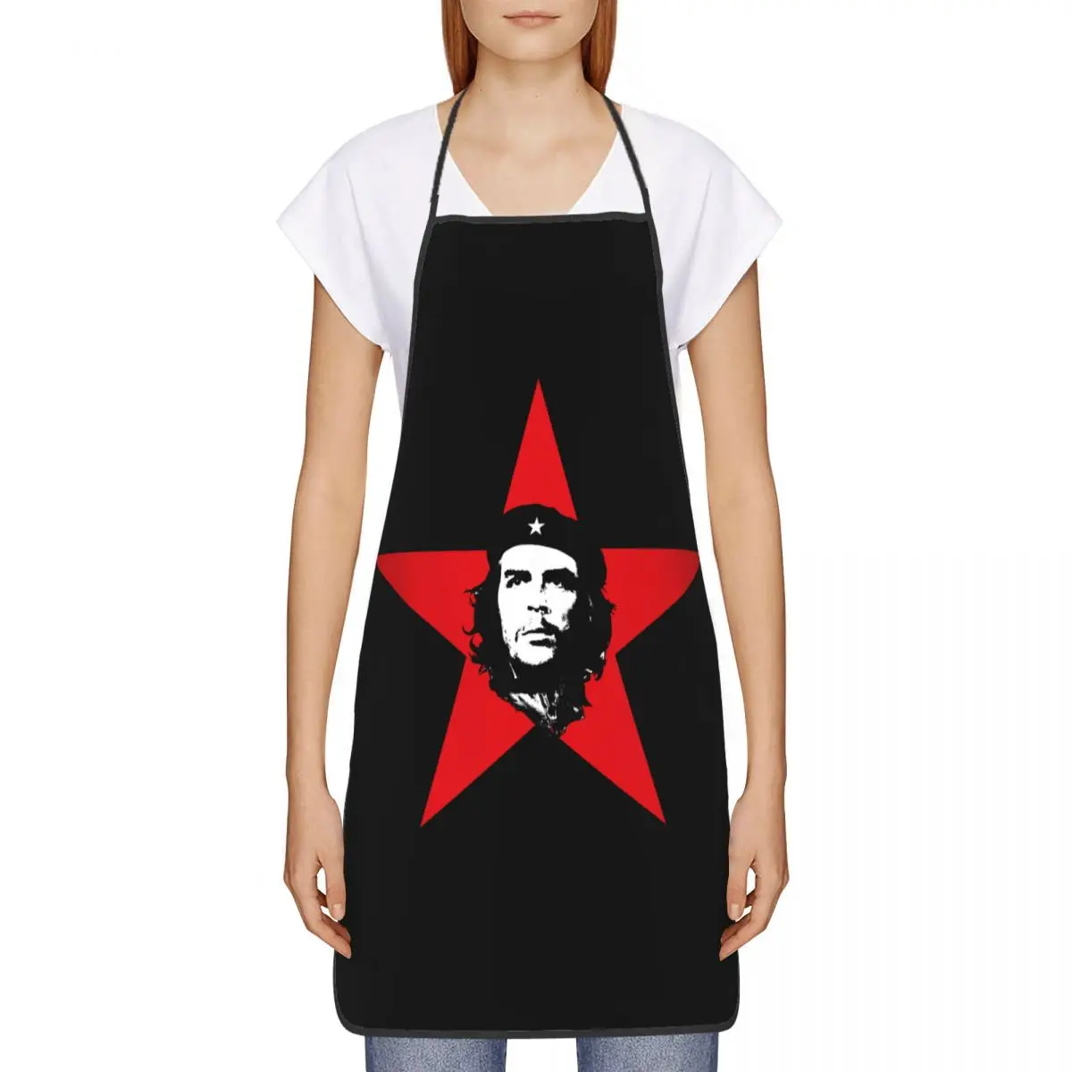 Custom Che Guevara Cuba Cuban Revolution Apron Women Men Unisex Bib Freedom Cooking Kitchen Tablier Cuisine Chef Painting