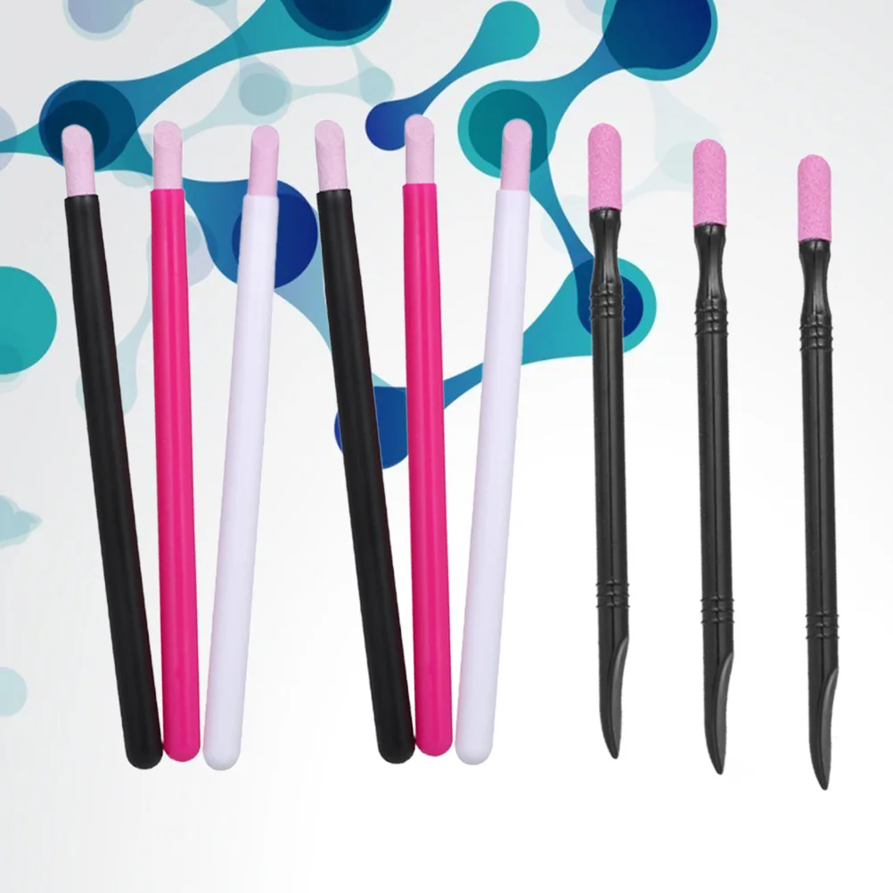 

6pcs Grinding Tools Polishing Pens Set Ceramic Manicure Pen Cuticle Removal Dead Skin Polish Ergonomic Handle Nail Art Tool