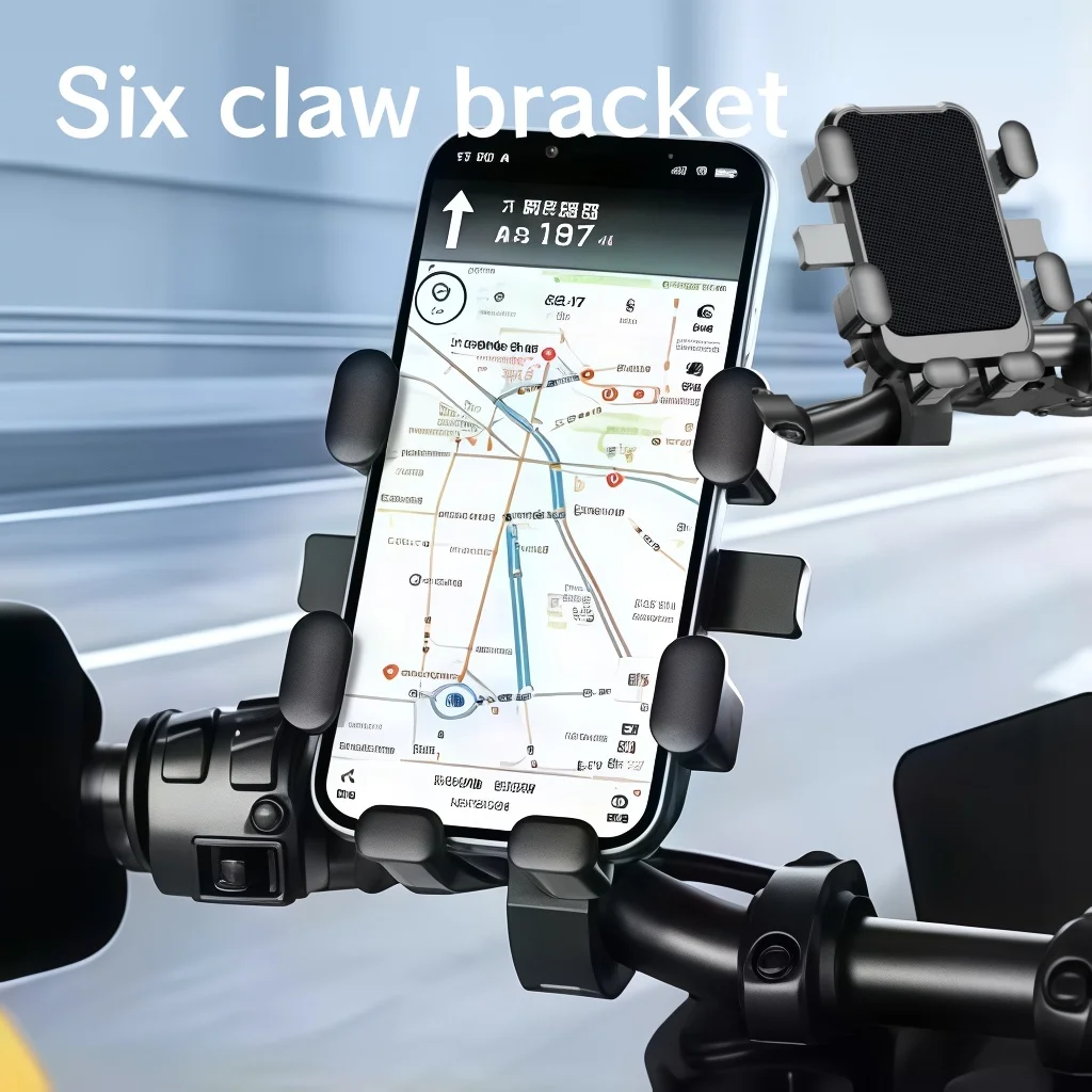 360 Rotatable Universal Bike Motorcycle Phone Holder Stable Adjustable Mount For 4.7-7.2 Inch Cellphone Cycling Accessory Rider
