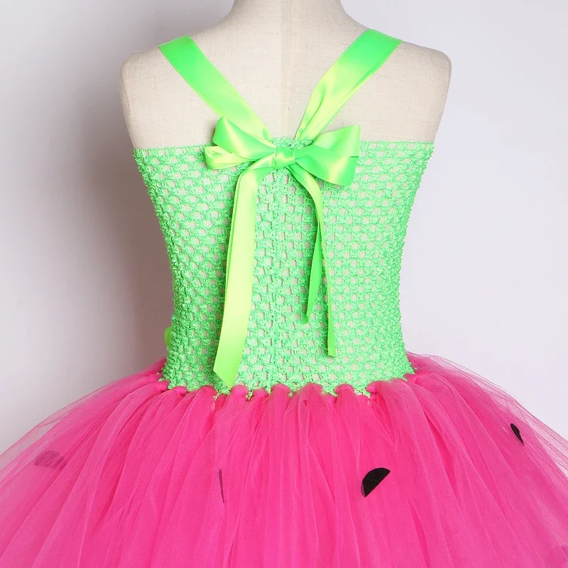 فساتين البطيخ الأخضر الوردي الحلو للفتيات الصغيرات أزياء حفلات أعياد الميلاد والفواكه للأطفال الصغار لالتقاط الصور باليه تنورات قصيرة Outfi@0Z*