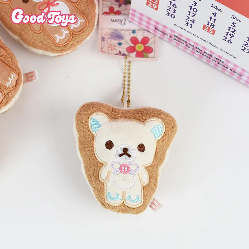 พวงกุญแจตุ๊กตา Rilakkuma ขนาด 8 ซม. ตุ๊กตาการ์ตูนอนิเมะ ของเล่นตุ๊กตาขนาดเล็ก จี้น่ารัก ของตกแต่งกระเป๋าเป้ ของขวัญสำหรับเด็ก