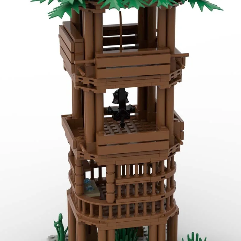 396 قطعة من مكعبات البناء لبرج المراقبة في الغابة، مجموعة بناء برج المراقبة في الغابة، ألعاب تعليمية للأولاد