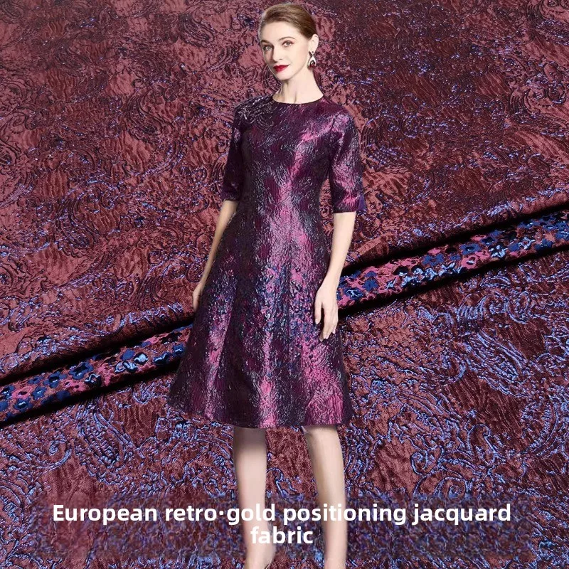 

Винтажный стиль, жаккардовая парчовая ткань с золотой проволокой для вечернего платья, подарок, модная одежда, одежда, материал для шитья своими руками