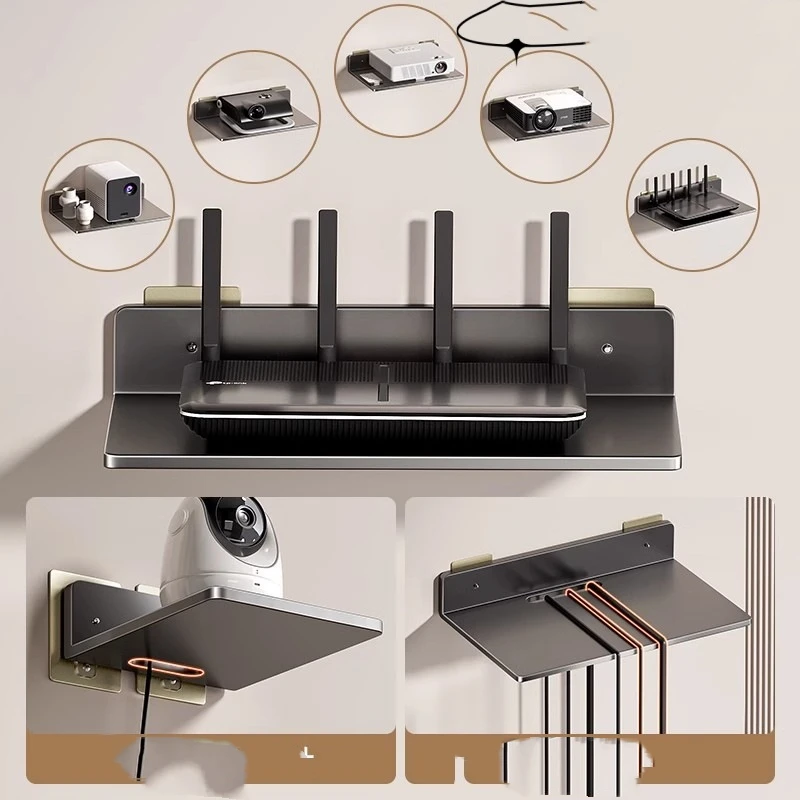 Non Perforated Projector Bracket, Wall Mounted Storage Rack, Wall Mounted Router Placement Rack, TV Set-top Box Support Rack