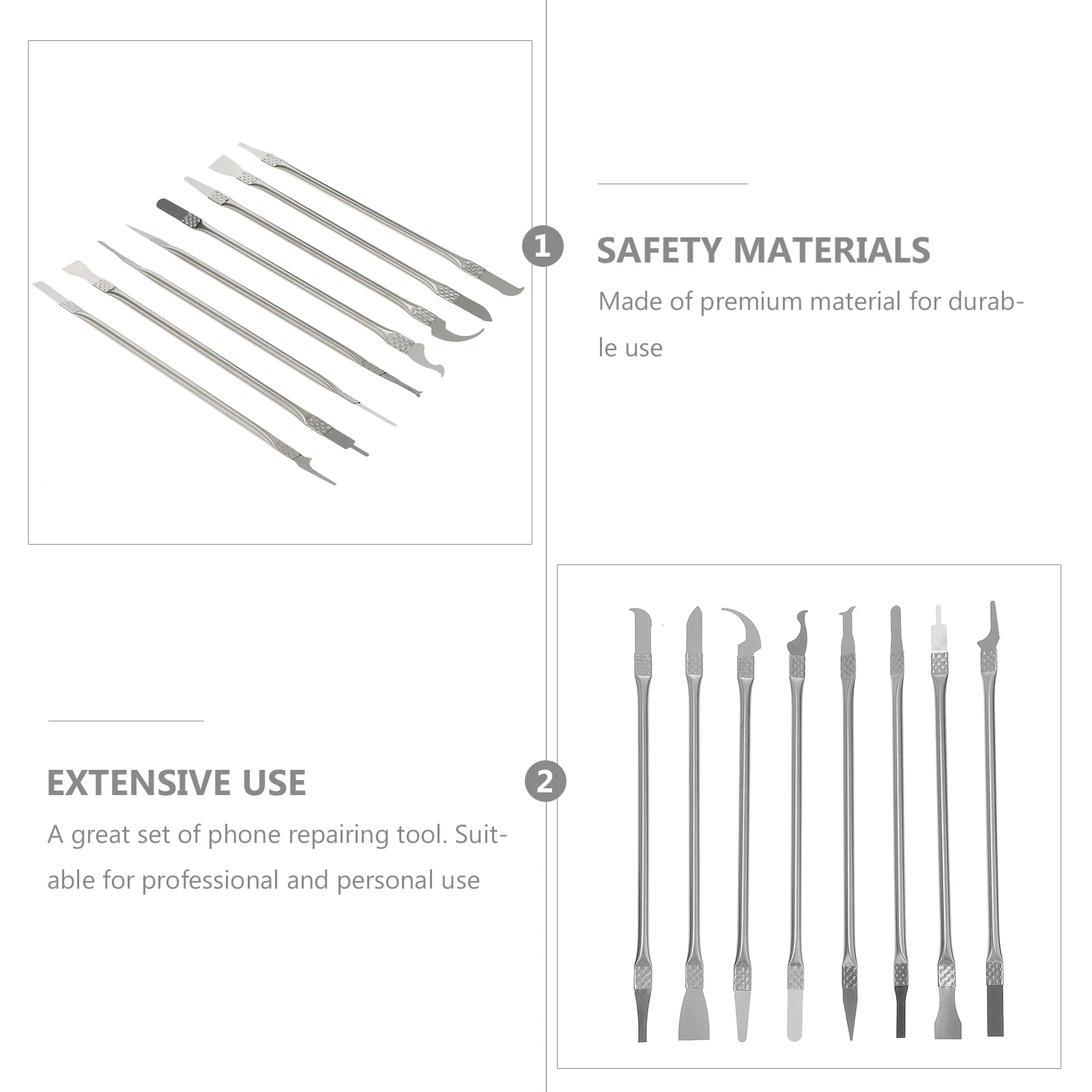 

8pcs Remover Blade Razor Scraper Tool Set Durable Phone Sticker Scraper Alloy Sticker Remover For Phone Steel Repair Tools
