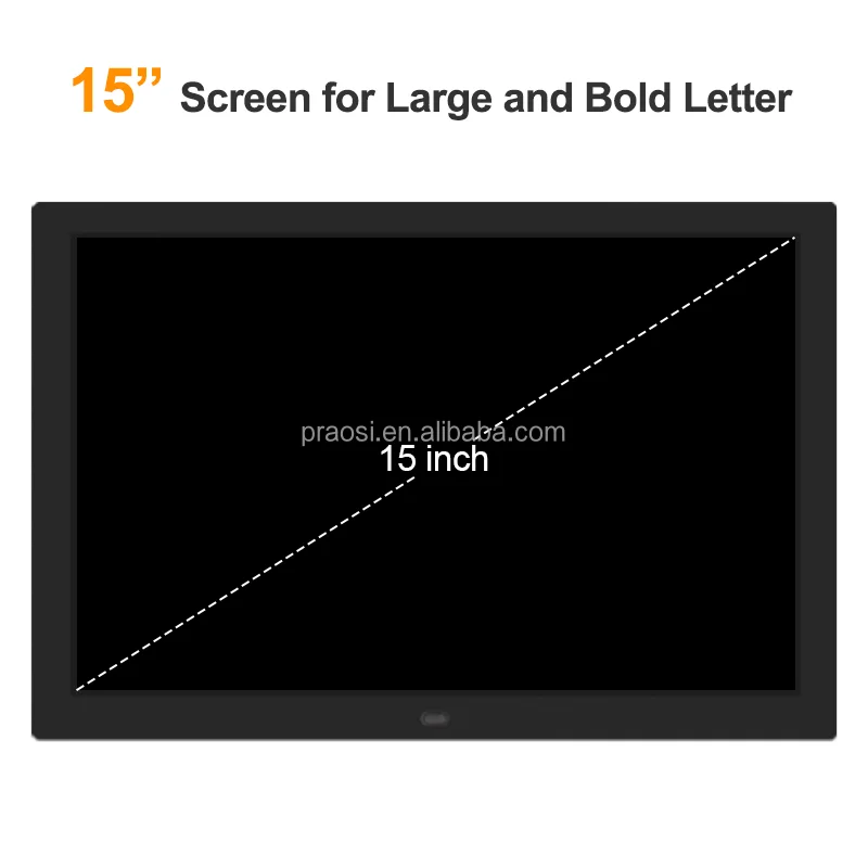 910HOT 2025 Pros 15 Inch LED Video Digital Wall Clock for Alzheimer's Dementia Patients Large Letters Week/Month/Year Modern Ele