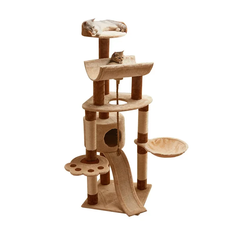 

Large wooden cat nest tree integrated climbing frame