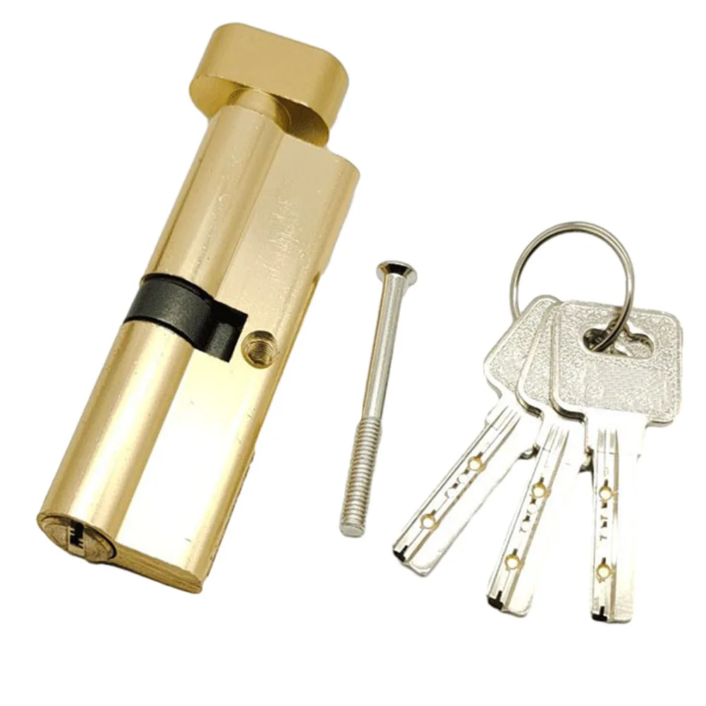 Cylinder Hardware Door Skew Lock Interior Door Lock Wooden Door Handle Universal  Anti-theft Door Lock Cylinder With 3 Keys