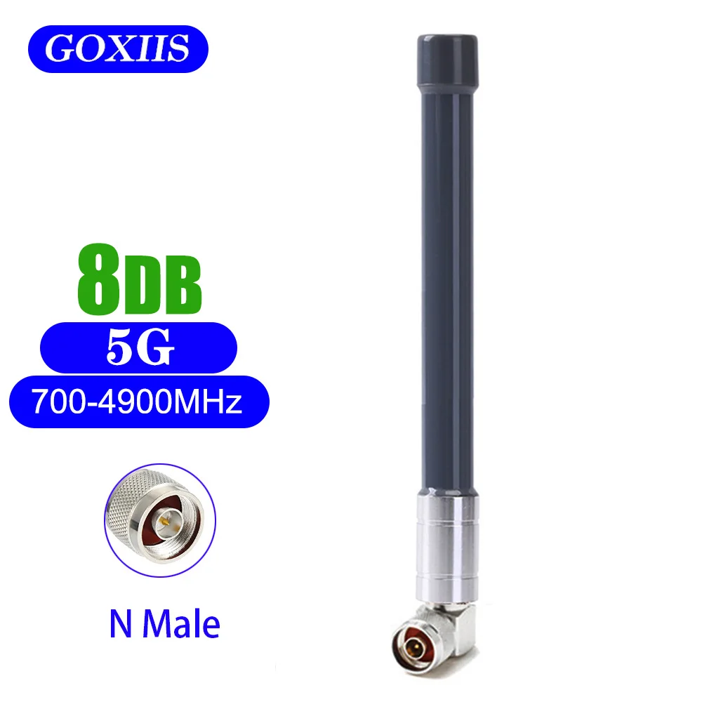 

5G 4G 3G GSM FRP Antenna 8dBi Waterproof Elbow Omnidirectional Outdoor Base Station Antenna for HNT Helium Network Devices