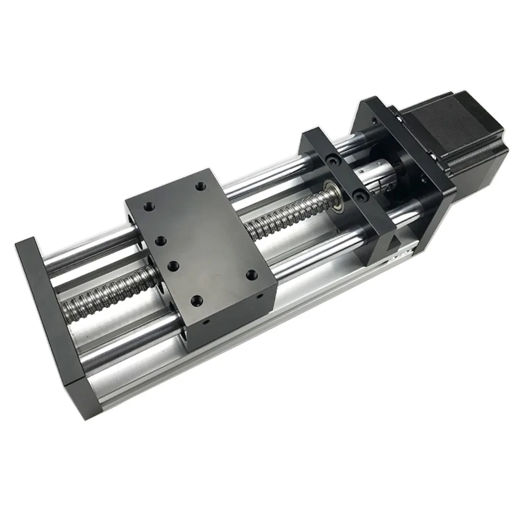 GGP Dual Shaft Ball Screw Linear Slide Table with Stepper Motor, Electric Cross Precision Linear Actuator Module