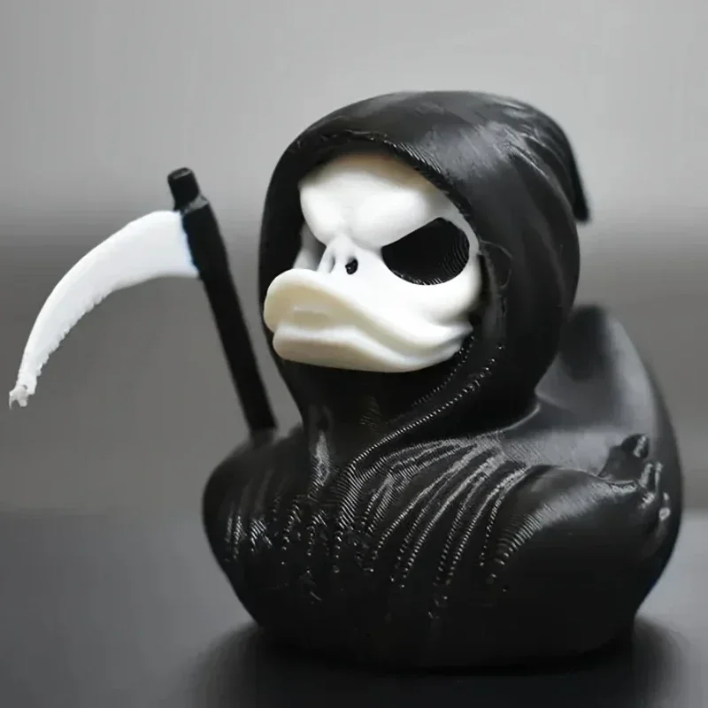 1pc 2026 Latest Models Grim Reaper Duck A 3D Printed Scary Death Duck Statue Suitable for Home Decoration Halloween Decoration