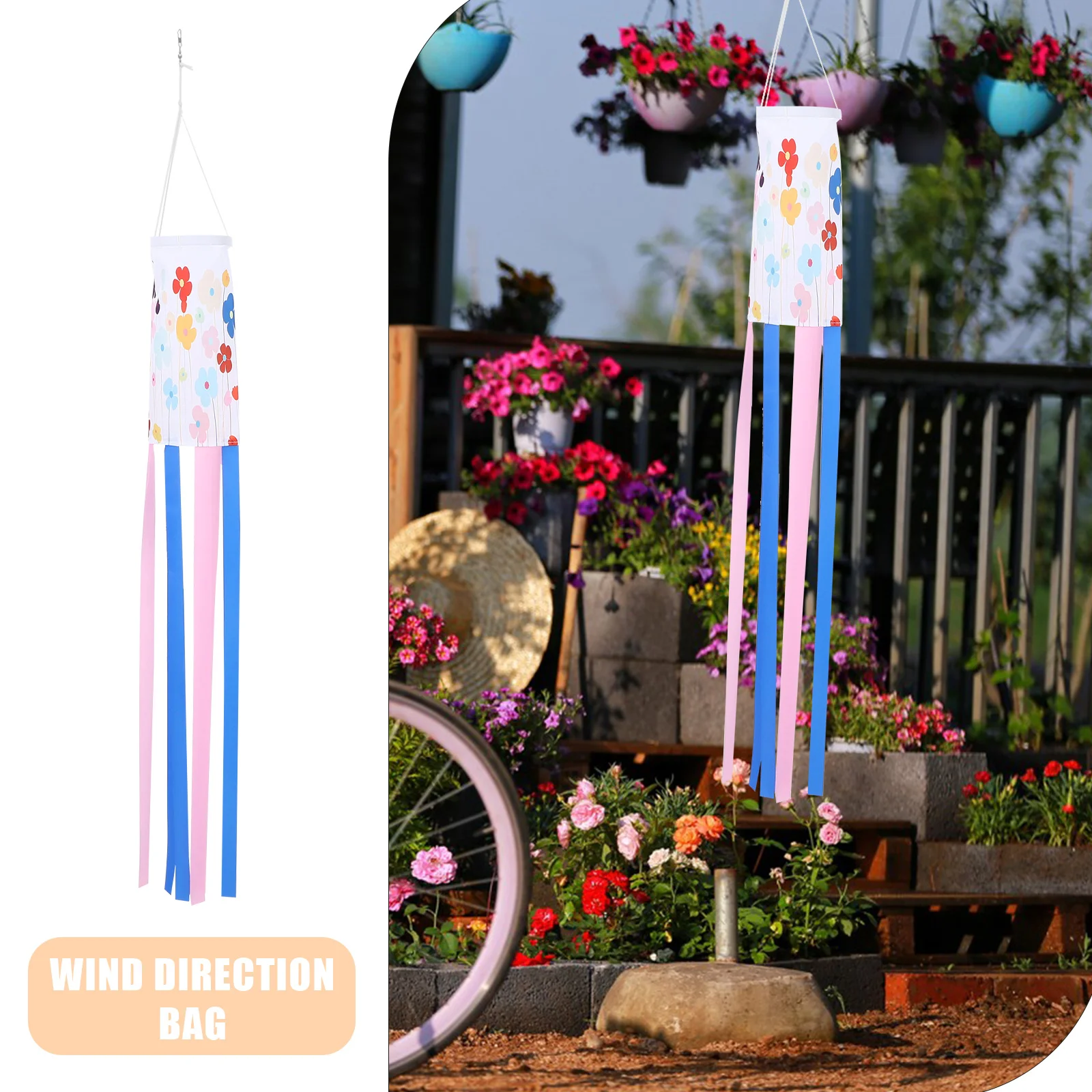 

Hummingbird Windsock Yard Garden Outdoor Flag Hanging Wind Sock Durable Polyester Decoration Wind Sock Hummingbird Windsock
