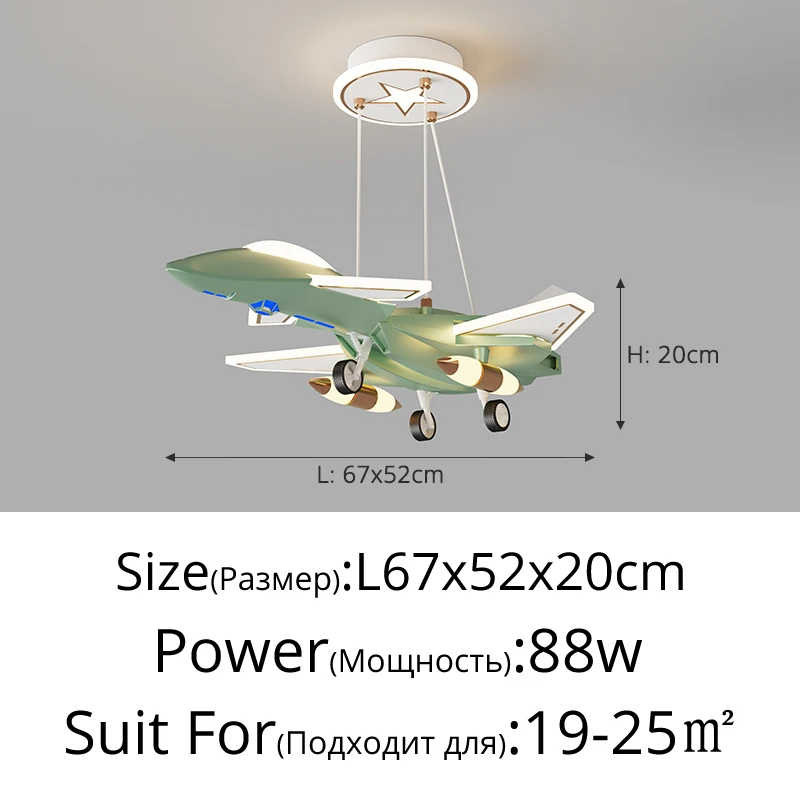Slaapkamer Cartoon Vliegtuiglamp Kinderkamer Plafondlamp Creatieve kinderwoonkamer LED-plafondlamp voor jongens en meisjes
