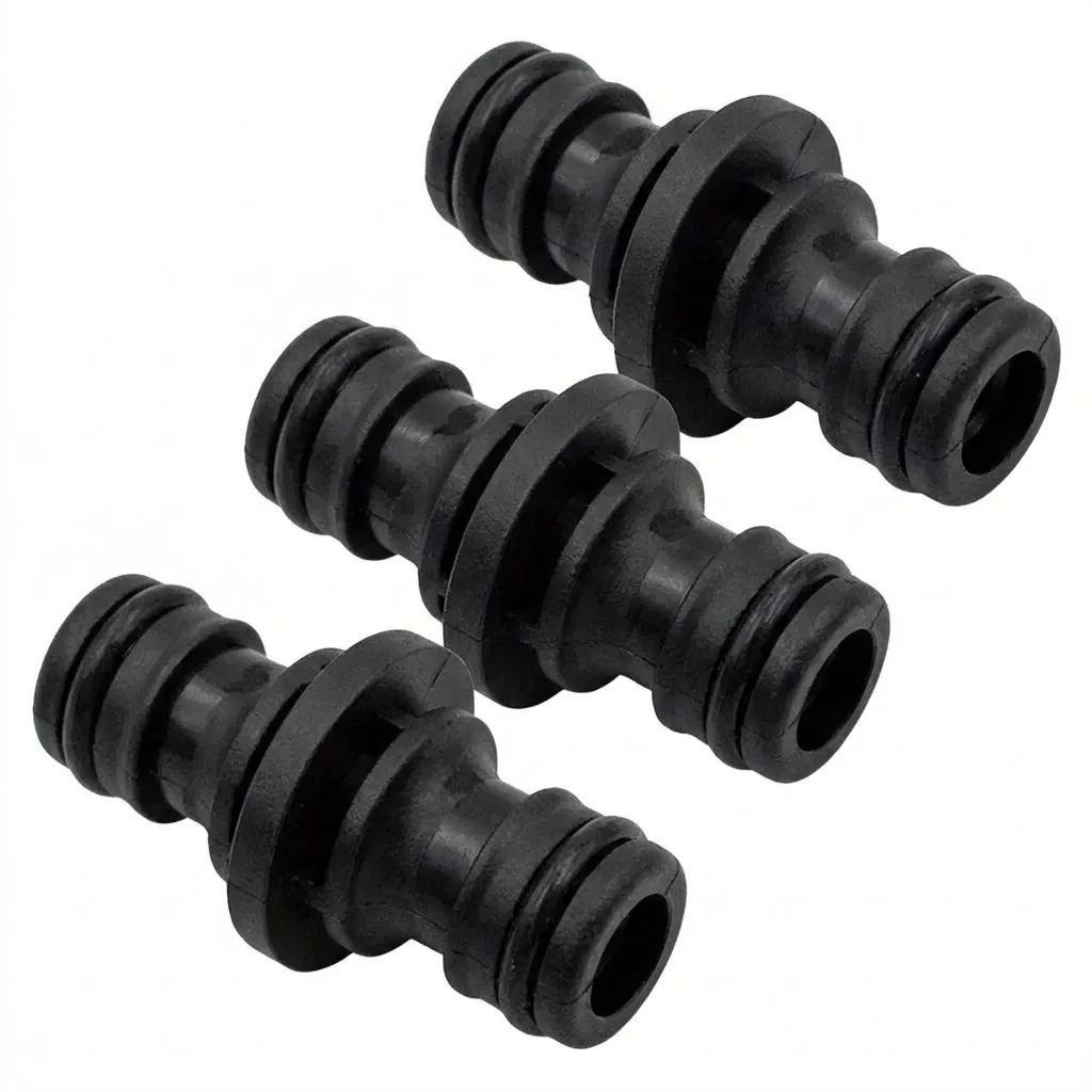 Garden Hose Connector 16mm Plastic Hose Joiner Double Male Adapter for Water Gun Hose Gardening Car Washing Universal Fit