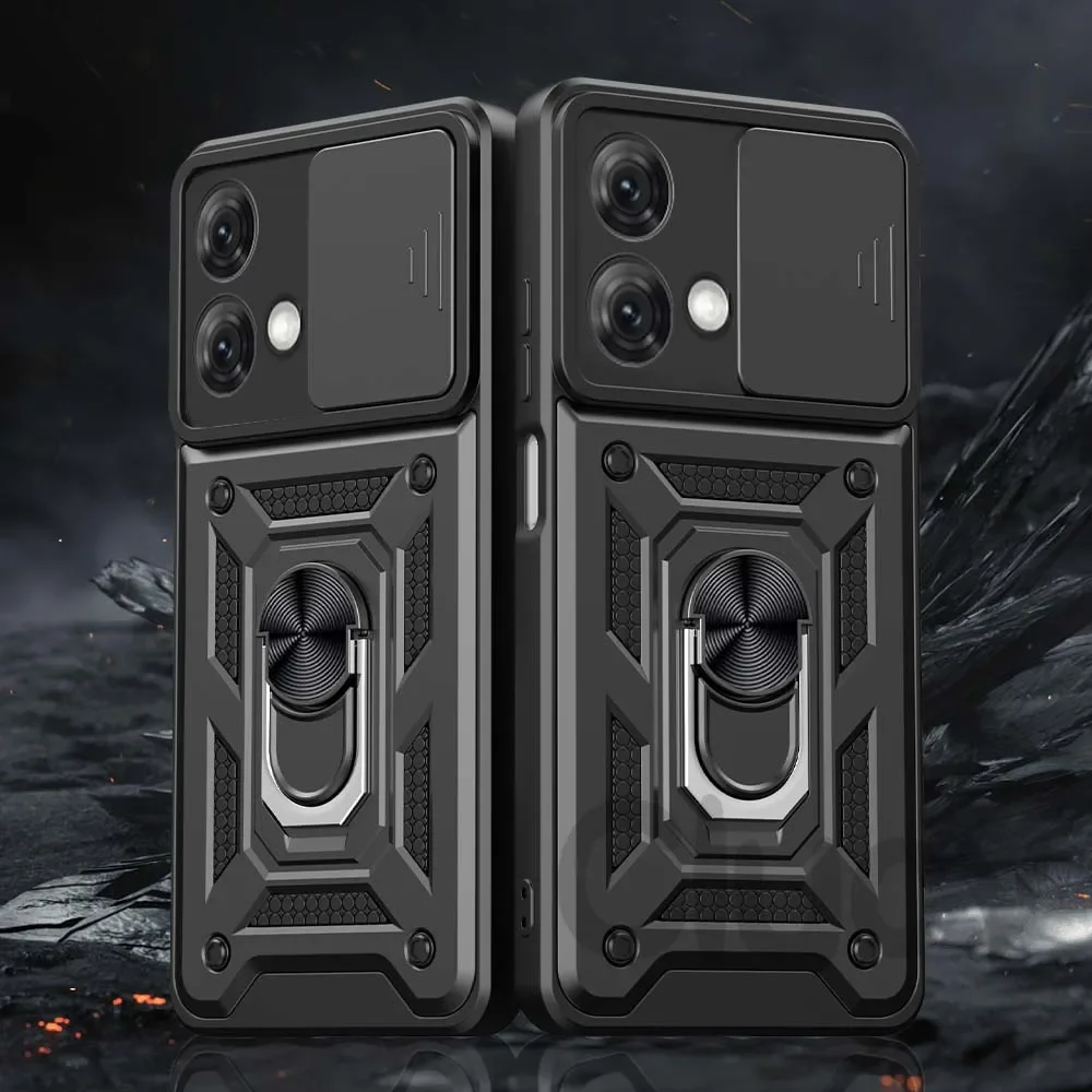 For Motorola Mote G84 G54 G34 G14 G53 G62 G42 G10 G20 G30 E22i E20 E30 E40 Case Slide Camera Shockproof Armor Protect Cover