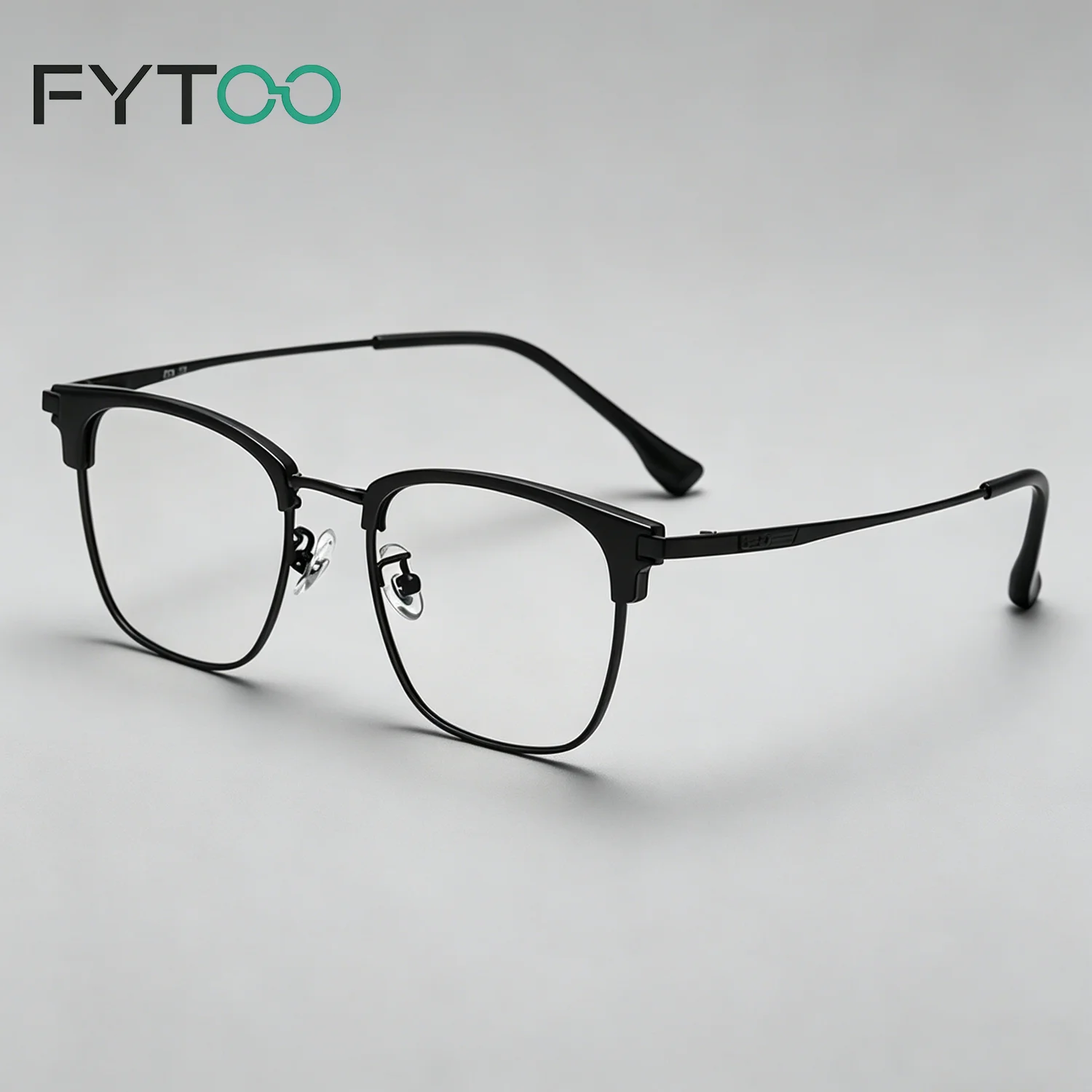 

Очки FYTOO Browline с защитой от синего света, немагнитные компьютерные очки из нержавеющей стали, прочный модный аксессуар 3226