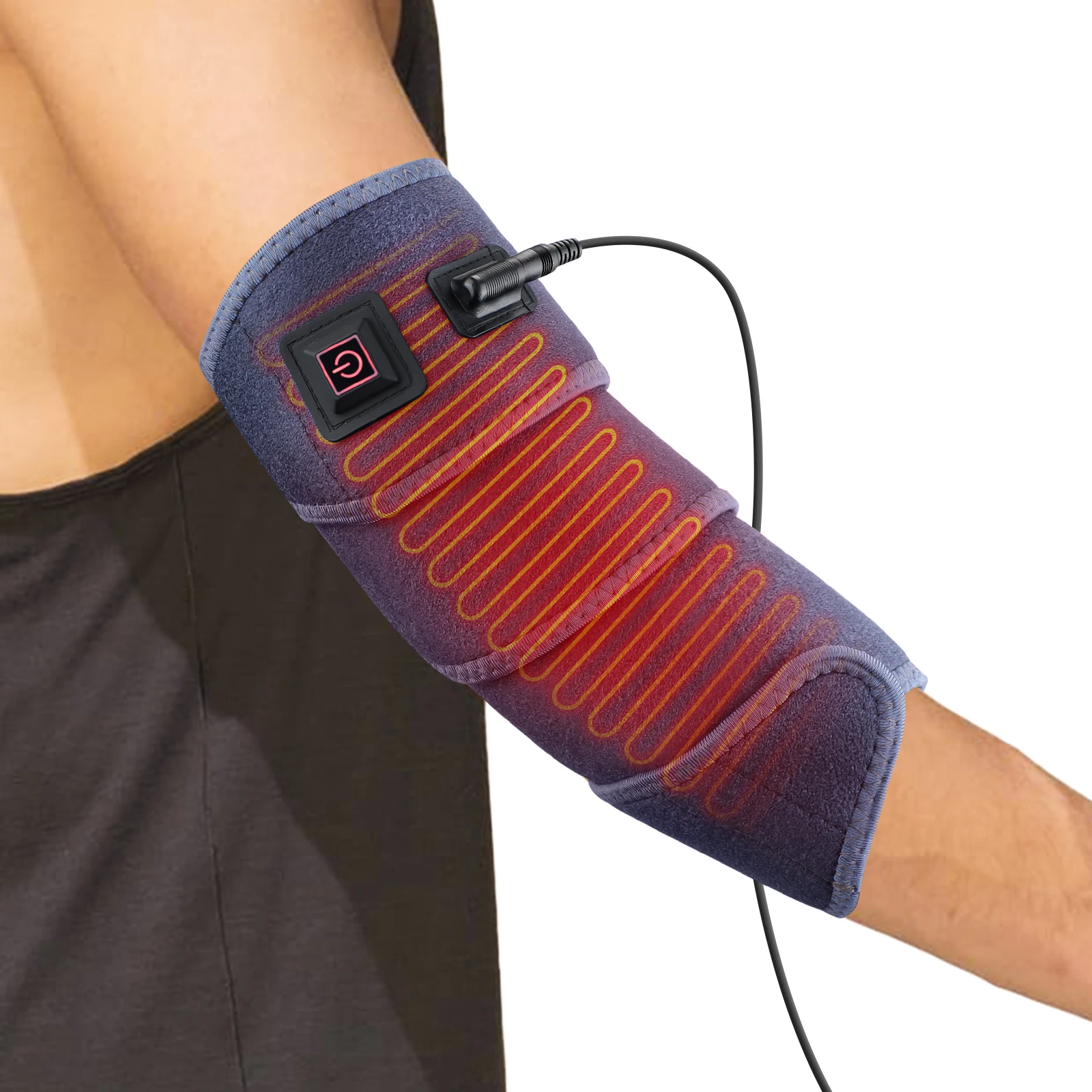 USB Arm Heating Pad Wrap For Hand Elbow Wrist Ankle Leg Support Brace Electric Warmer Hot Compression Arthritis Pain Relief