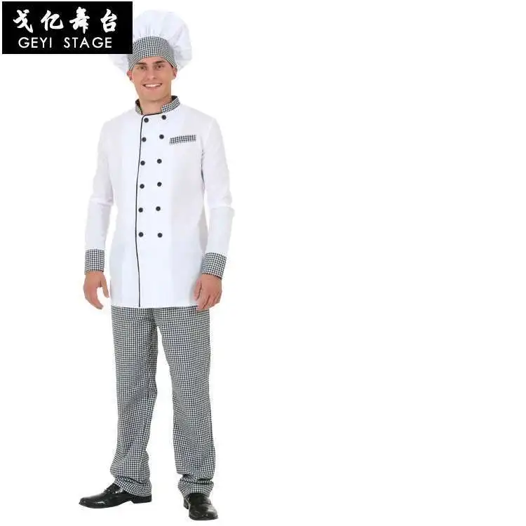 Kinder Jungen Koch Uniform Hemd + Hose + Mütze Kleidung Set Männer Cosplay Kostüme Erwachsene Frauen Maskerade Kleid Kellnerin Leistung