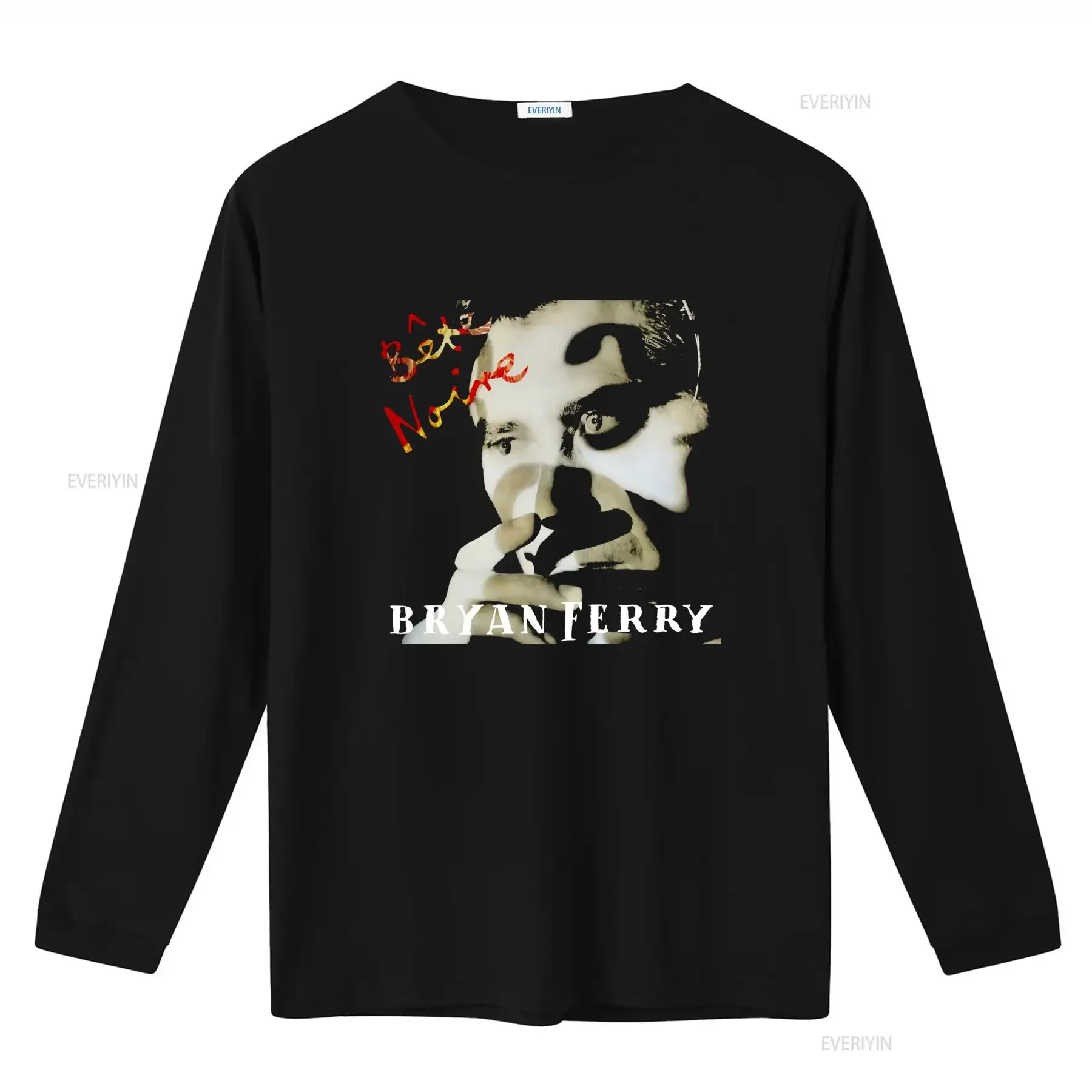 Bryan Ferry Bete Noire Album Print Black T Shirt for Adult BS132 vintage Washed fashion homme Slightly Versatile