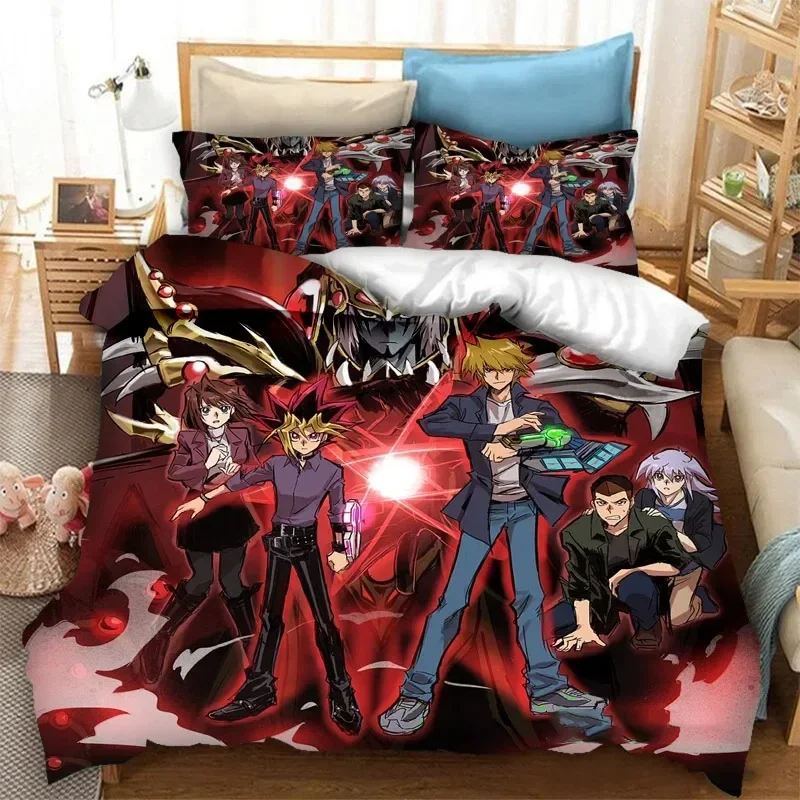 Anime Yu Gi Oh Duel Yugi Bedding Set Boys Girls Twin Queen Size Duvet Cover Pillowcase Bed Kids Adult Fashion Home Textileextile